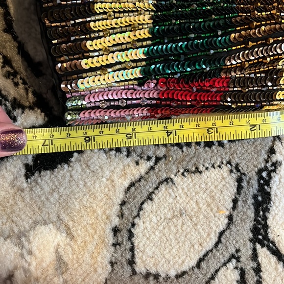 SOLD NWT Alice + Olivia Sequin & Beaded Jacket with Multi Colored Block Small - Picture 7 of 15